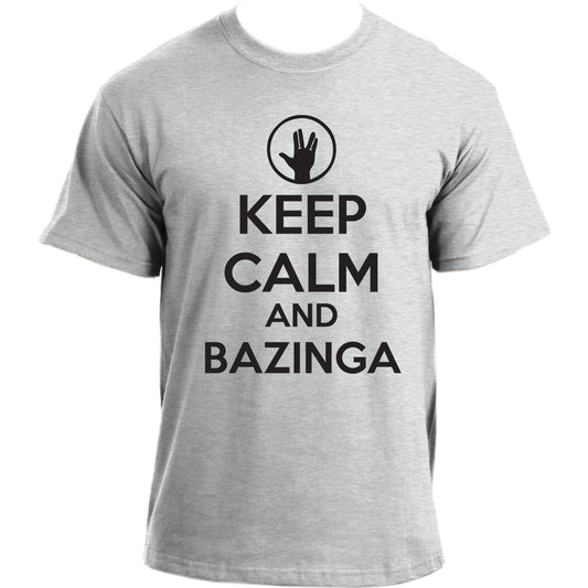 The Big Bang Theory Keep Calm and Bazinga Inspired T-Shirt