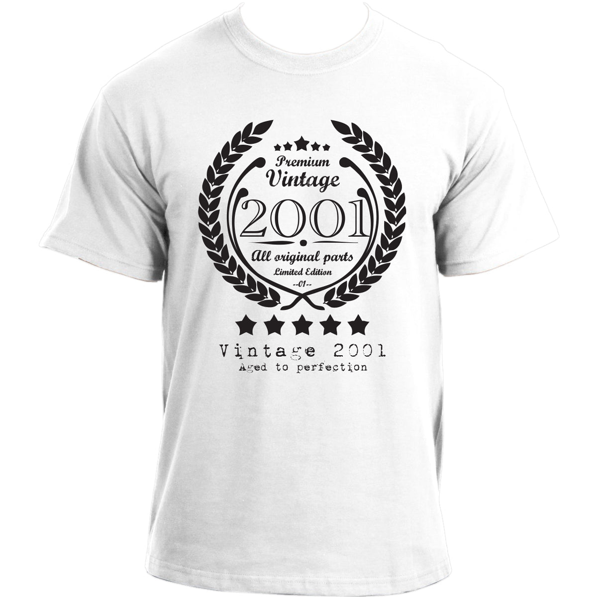 Premium Vintage 2001 Aged to Perfection Limited Edition Birthday Present Mens t-shirt