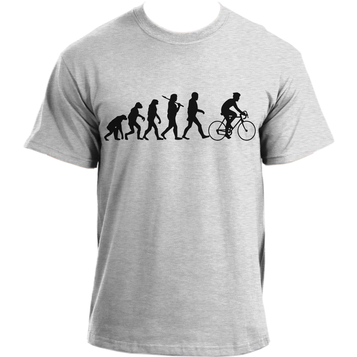 Cycling Evolution T-Shirt I Bicycle Tee Bike Sports Top I Funny Ape to Man Evolution Cyclist Tshirt For Men