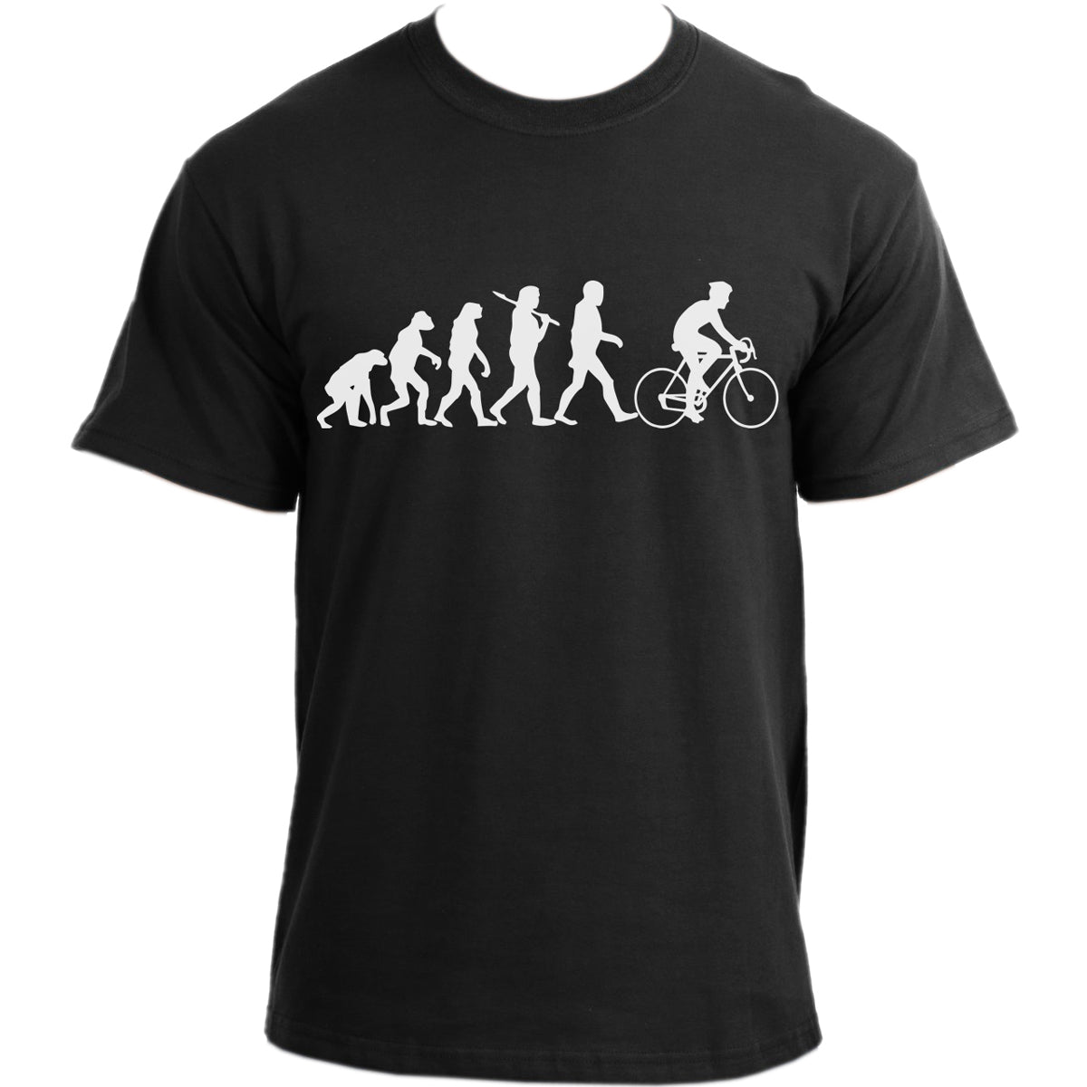 Cycling Evolution T-Shirt I Bicycle Tee Bike Sports Top I Funny Ape to Man Evolution Cyclist Tshirt For Men