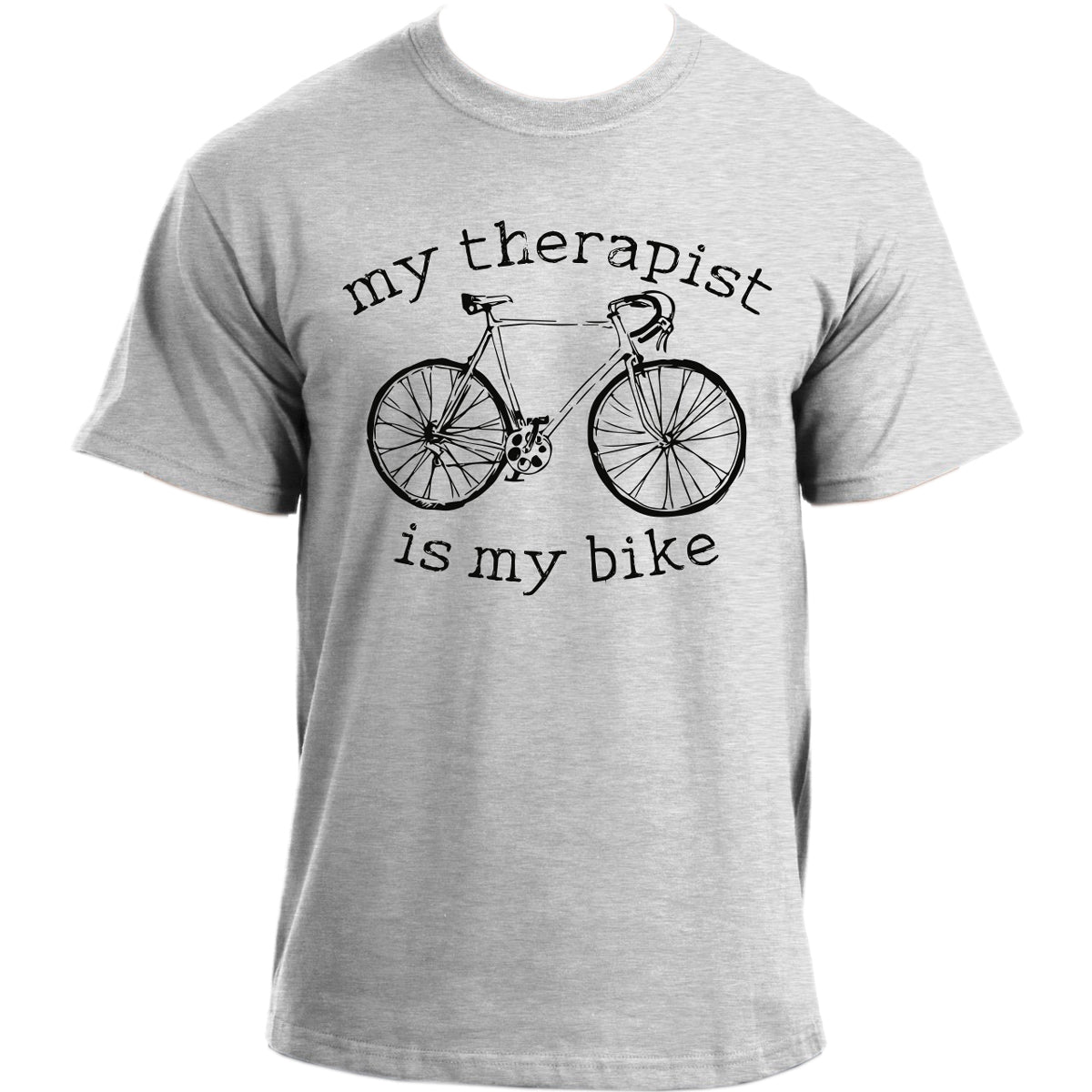 My Therapist Is My Bike T-Shirt I Cycling Top I Bicycle Tee Sports Cyclist Tshirt For Men