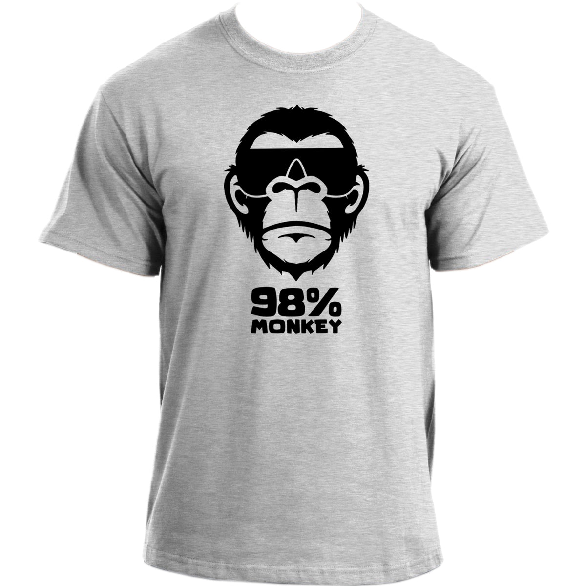 98% Monkey T-Shirt | Funny Monkey Ape Primate Tee | Humour Sarcastic  Animal T Shirt