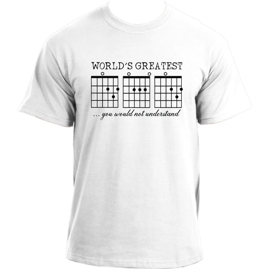 World's Greatest Dad Guitar Chords T-Shirt I Best Dad I Guitar Chord Dad T Shirt